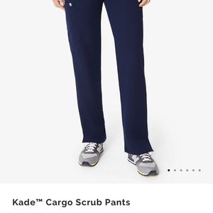 Figs Kade Cargo Scrub Pants Navy Blue
